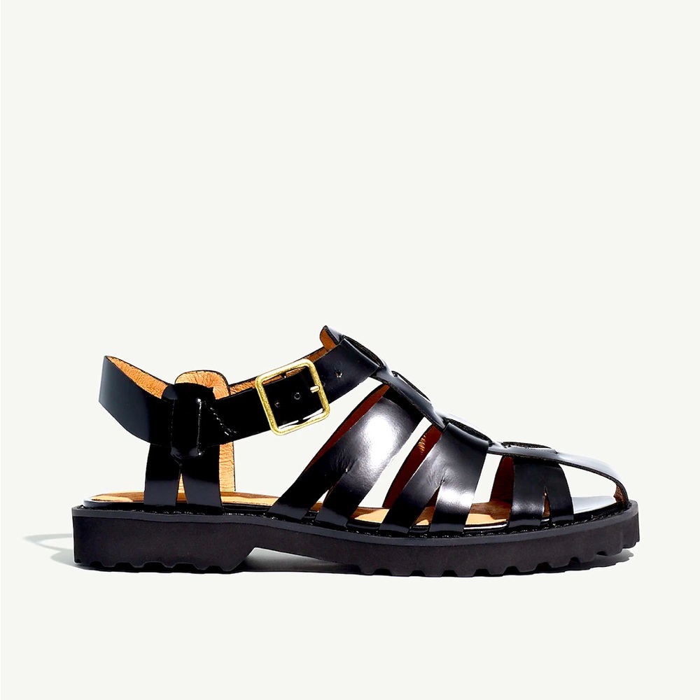 Madewell Fisherman Lugsole Sandals In Leather.